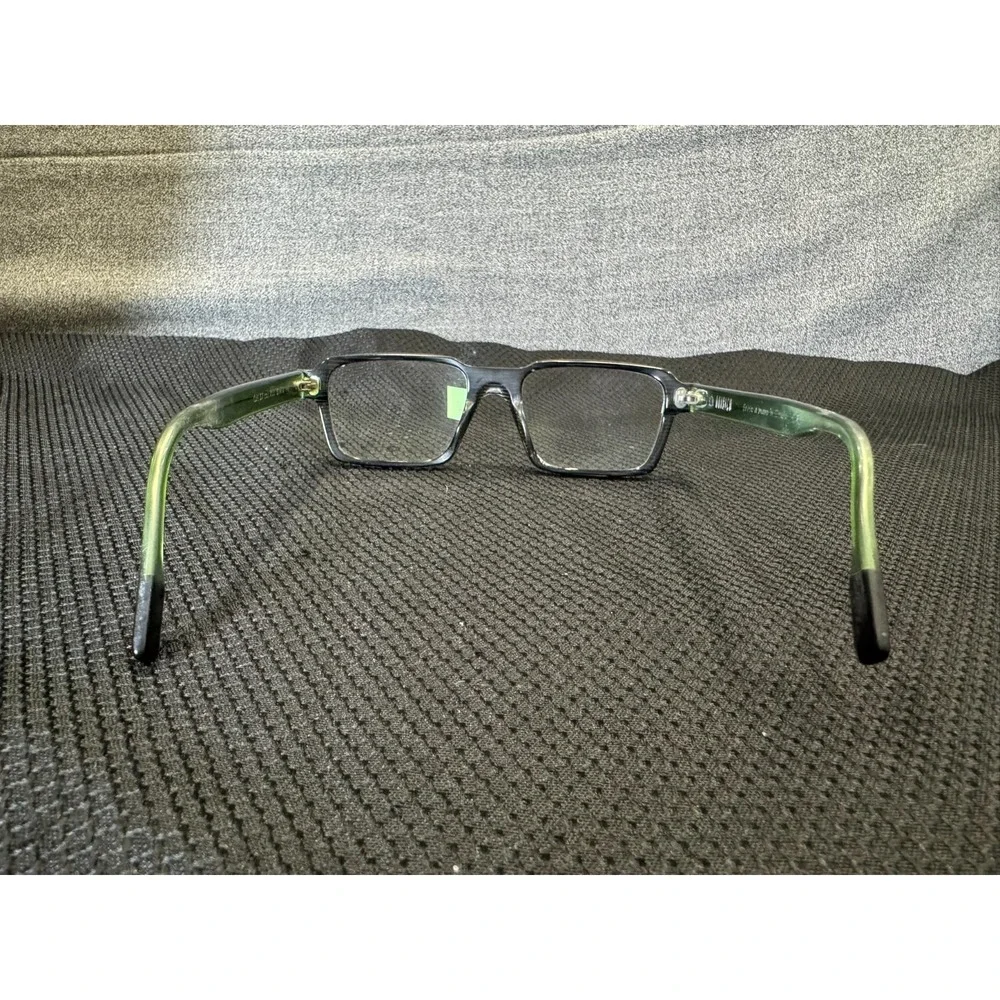 Onirico ON57 col. 733 Black Green Striped Rectangular Eyeglasses Frame with Case